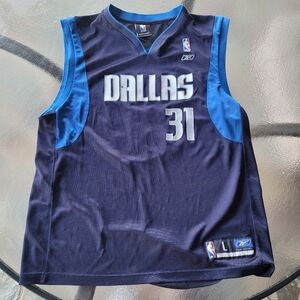 Vintage Dallas Mavericks Terry #31 Jersey Em Reebok  Navy Blue NBA Jersey